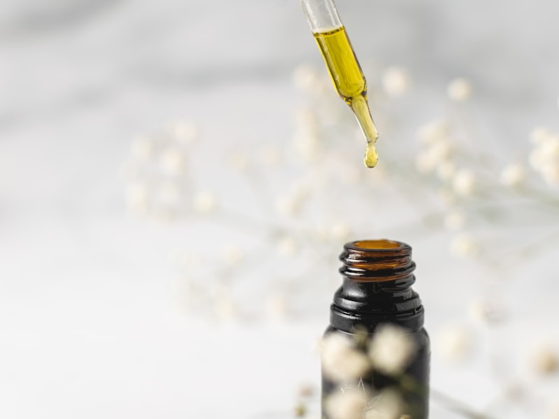 CBD oil dropper bottle