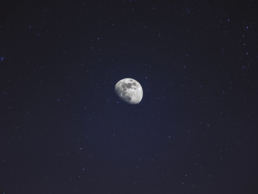 Full moon against a dark night sky